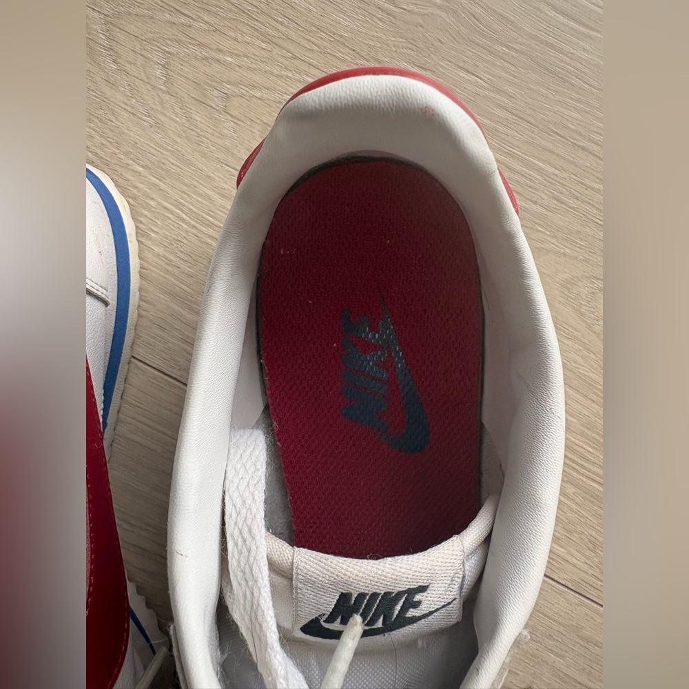 Nike Cortez Forest Gump White Red Blue Size 7 Classic Leather - Picture 3 of 6